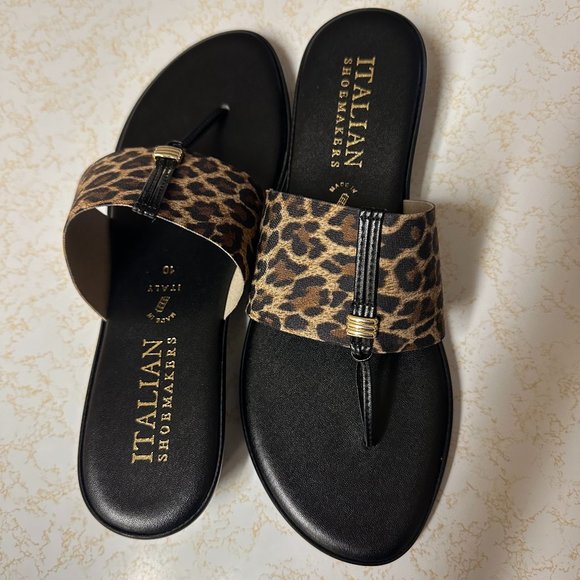 Leopard Italian Shoemakers Sandals - Picture 1 of 1